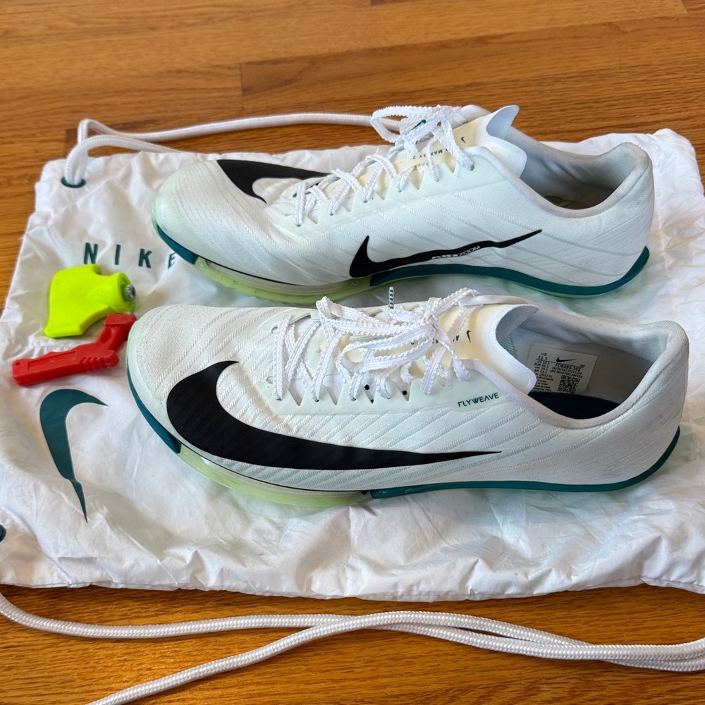 Nike White AirMax Fly Track and Field Shoes